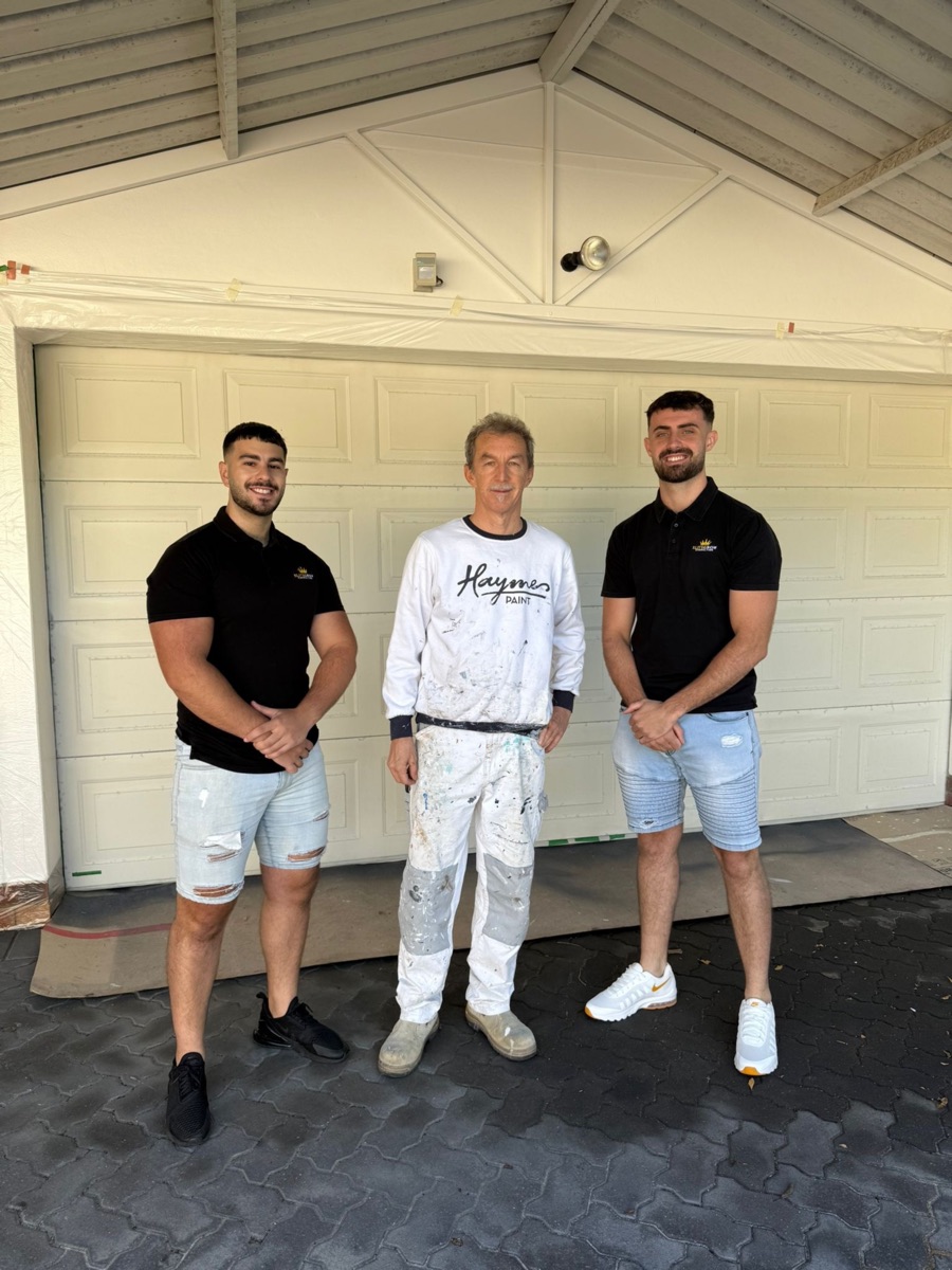 On site with a painting client